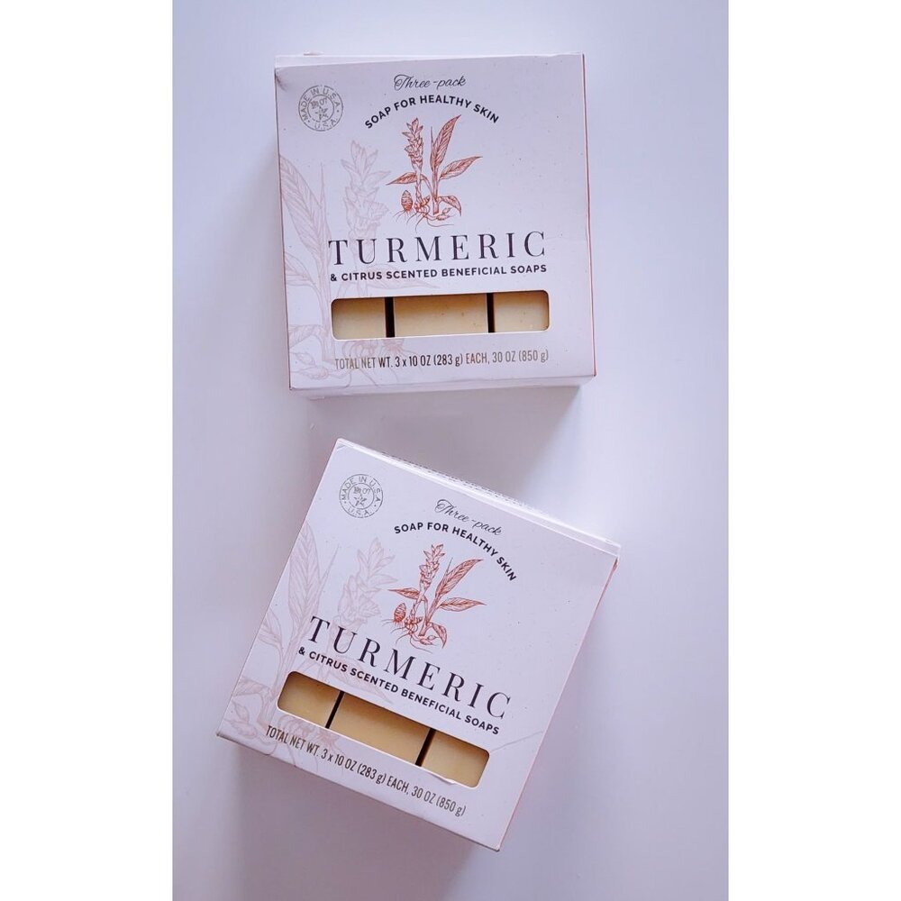 Turmeric Citrus Soap 6 Bar Set Healthy Skin Beneficial Soaps